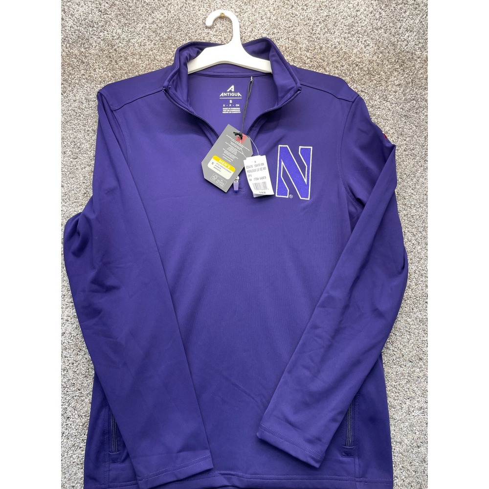 Antigua Perilous LS QZ Mock Men S Purple NEW Northwestern Wrigley Field Cubs